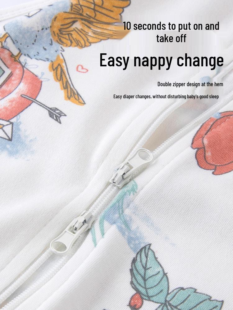 Pure Cotton Newborn Surrender Style Swaddle Wrap - Anti-Kick Sleeping Bag for Spring, Summer, Autumn