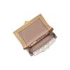 Michael Kors MK Hamilton Monogram Commuter Fashion Design Leather Tote Bag Small Women handbags Vanilla-White Acorn-Brown 35F1GHMS1B-150