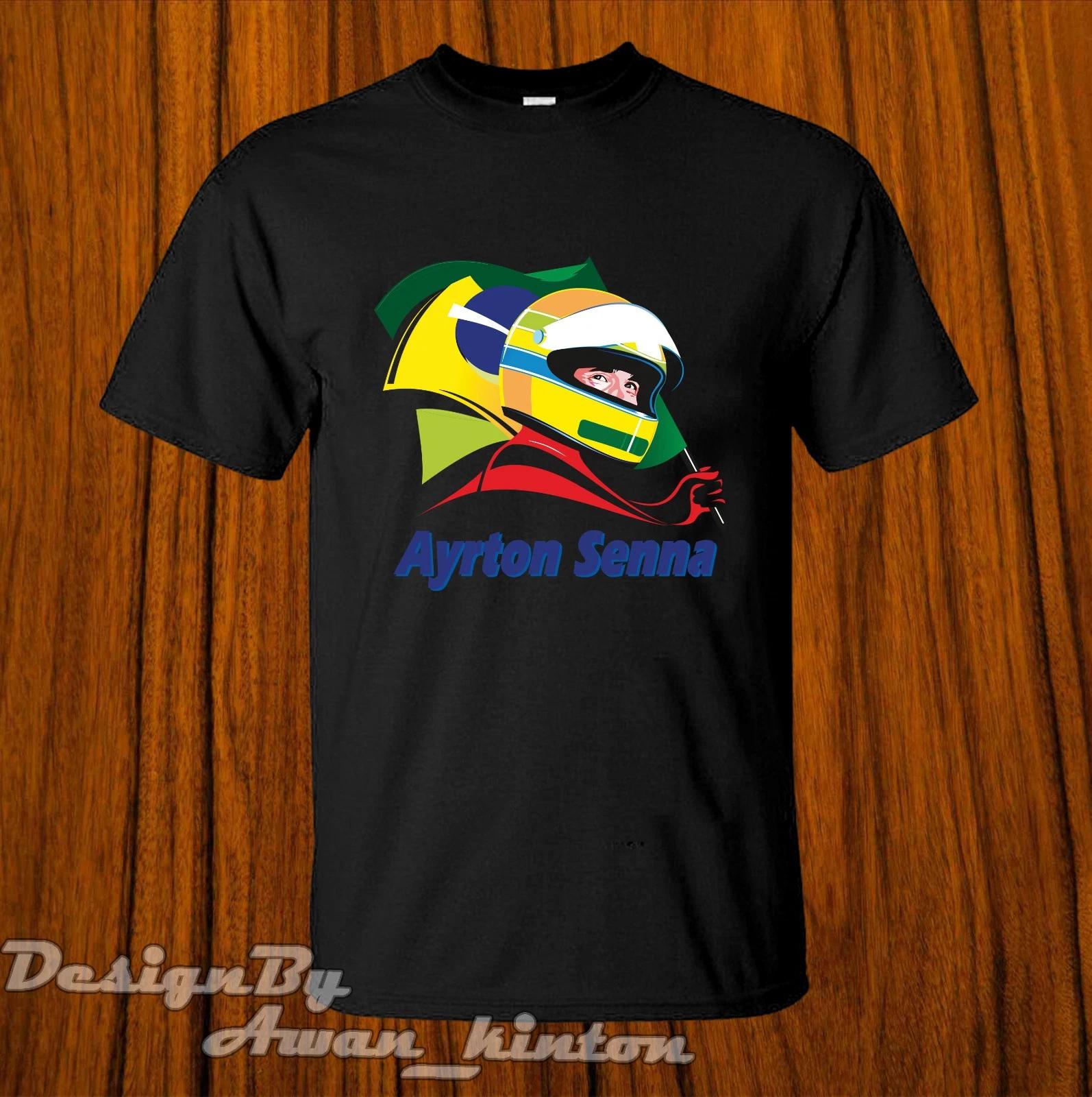 Men s and Women s T-shirts Men Clothing Ayrton Senna Funny Logo Tshirt Short Sleeve Made In Usa XXXL
