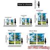 2pcs, 2D FLAT PRINTING Curtains (Without Rod) Majestic Meadow Modern Pattern Curtains Yarn Curtains Art Deco Festive for