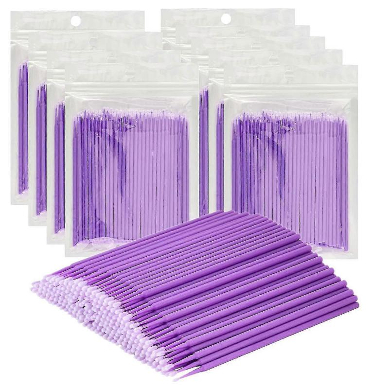 1000 Pieces Disposable Micro Brushes Cotton Swab Brushes For Eyelash Extensions Cleaning-1