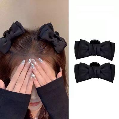 Bowknot Small Hair Claw Cloth Bowknot Hair Clip Cute Bow Hairpin  Female Hair Accessories