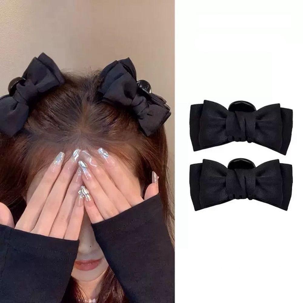 

Side Clip Bow Hairpin Bowknot Bowknot Hair Clip Sweet Small Hair Claw Children білий
