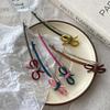 Retro Blues 3D Bow Acetate Hair Clip - High-End Women's Travel Claw Clip