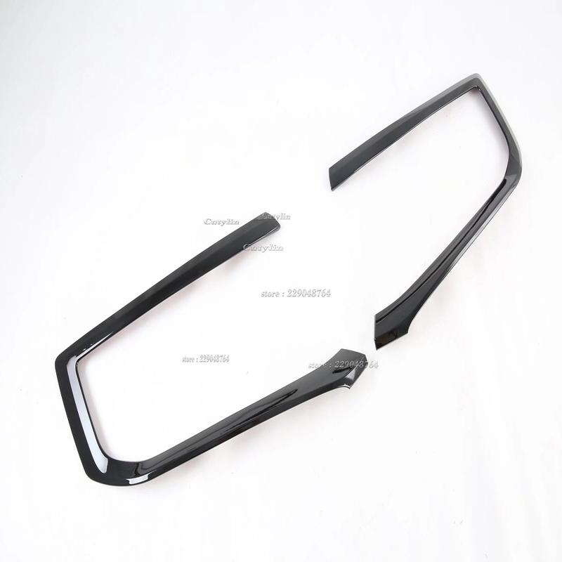 For Kia Mohave Borrego HM2 - Car Accessories ABS Black Front Head Light Headlight Lamp Cover Trim Molding Framecutylin