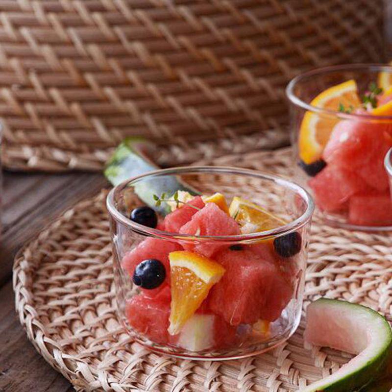 Hitzebeständiges Joghurt-Puddingglas 250ml Joghurt-Puddingbecher Ins-Stil Einfaches Klares Glas Dessertbehälter