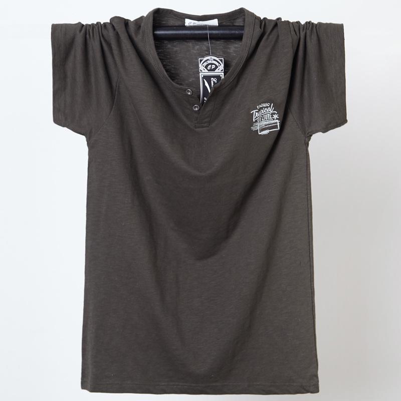 Men's Plus Size Korean Style Bamboo Knit Short Sleeve T-shirt