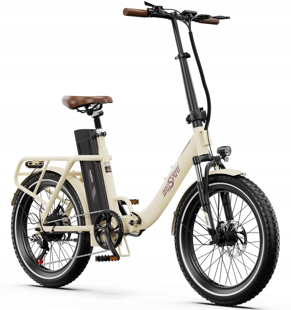 Skládací elektrické kolo ONESPORT OT16-2, 250W motor, 48V 17AH baterie, maximální rychlost 25 km/h, dojezd 120 km, 20*3.0 palcová kola