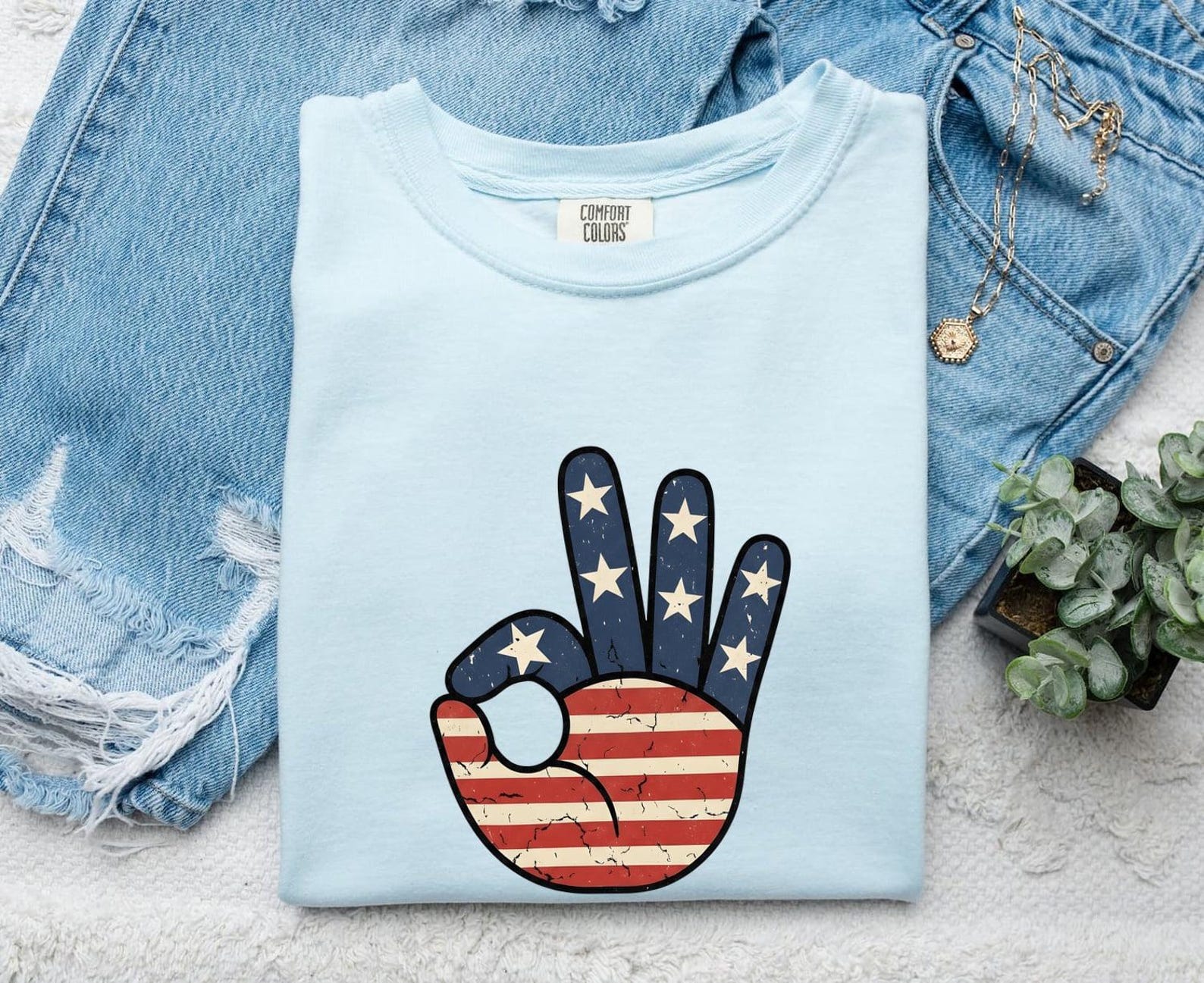 Patriotic Hand Shirt America Festive Gift Women Hand Drawn Tee Hand T-Shirt American Fan Illustrated Tshirt Celebration Graphic Line Art 4XL