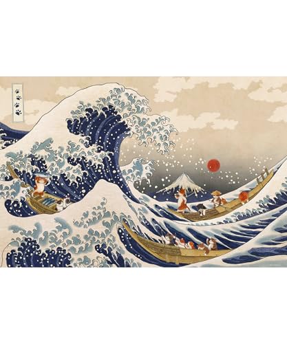 

PieceRelax 2000-Piece Plastic Jigsaw Puzzle Nyangsongi - The Great Wave Off the Divine River (64x96cm) - Difficult for Adults, No Pieces, Click-toge