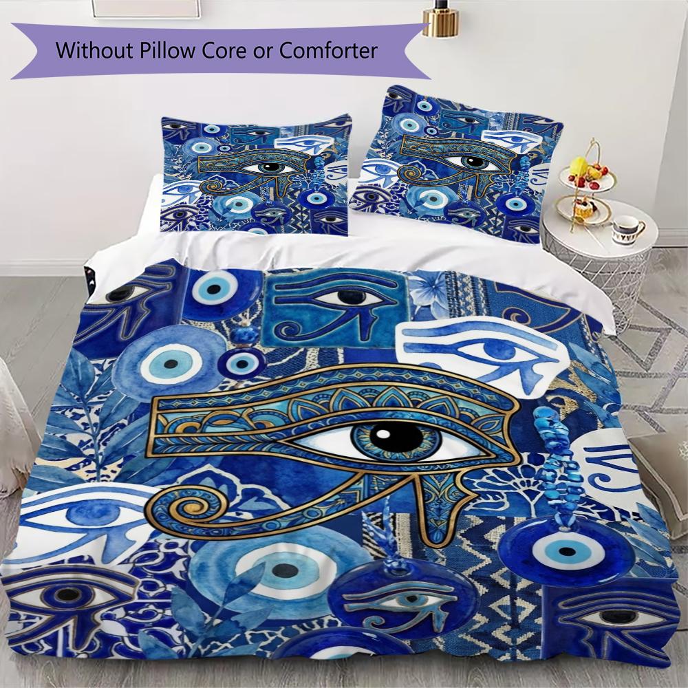 

Eye of Horus Pattern Bedding uilt Set uilt Cover Pillowcase Home Decoration Birthday Gift (1 * duvet cover + 2 * pillowcase without core)31 135x200cm