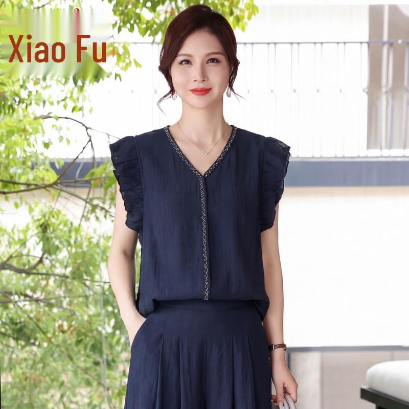 Elegant V-Neck Summer Two-Piece Set 4XL