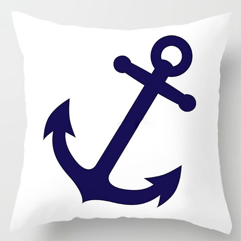 Marine sailor flower pillowcase home office decoration pillow bedroom sofa car cushion cover