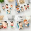 Cute Mini Bathing Suit Little Beginner's Handmade Cartoon Figure Crayon Shin-chan Creative Gift Diy Keychain Pendant