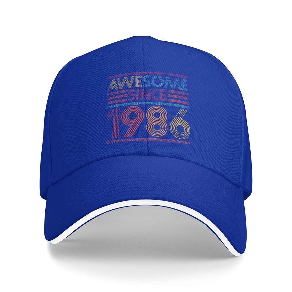 40th Birthday Gifts Retro Awesome Since 1986 Casual Baseball Cap Summer Trucker Hat Running Snapback Cap Unisex Baseball Caps