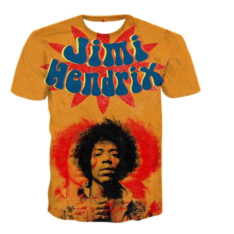 Trendy Rock Singer 3D Printed T-Shirt Adult Casual Punk T-Shirt King Electric Guitar
