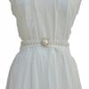 Meier Pearl elastic thin belt rhinestone inlaid women's decorative elastic thin waist chain