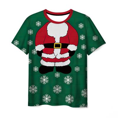 Trend neue lustige Weihnachten Urlaub gedruckt Grafik T-Shirts für Unisex Mode Hip Hop Harajuku Festival Geschenk O-Ausschnitt Kurzarm