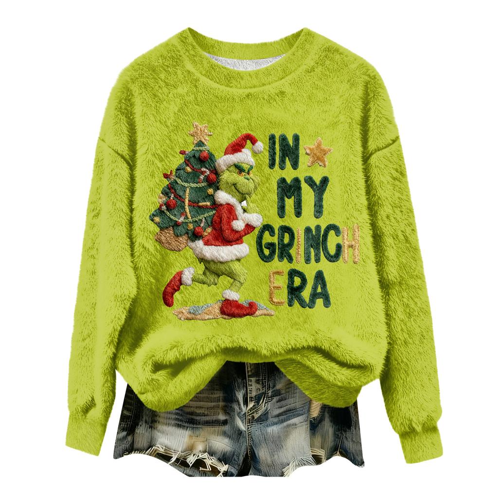 Damen Fleece-Hoodie Langarm Rundhals Lässig Bequem Locker geschnitten Leicht Damen-Hoodie