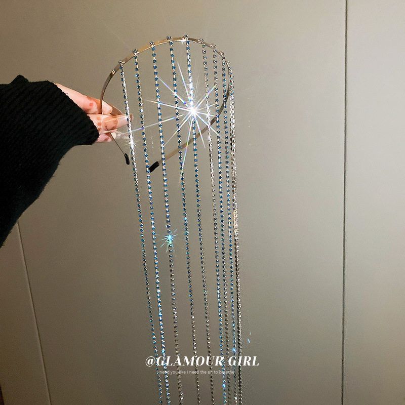 Exaggerated Court Style Elegant Graceful Rhinestone Chain Hairband