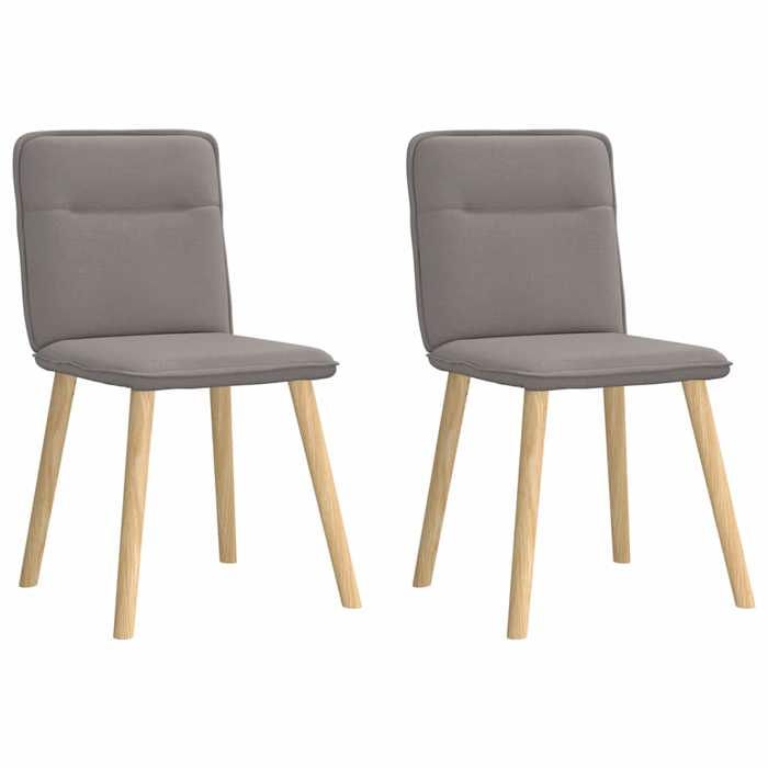 VidaXL Dining Chairs Set of 2 Taupe Fabric, Dining Chair, Kitchen Chair, Accent Chair, Chair, Living Room Chair, 4101226