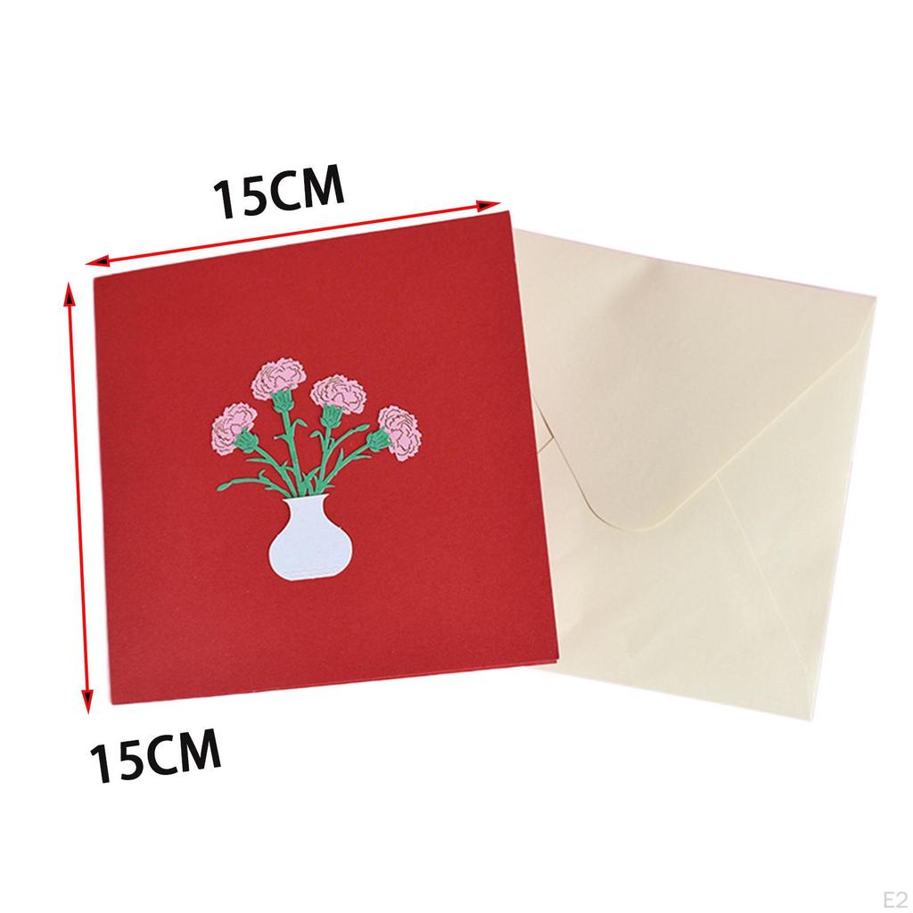 Mother's Day Card Valentines Creative Best Wishes Birthday for Mom Paper Flower