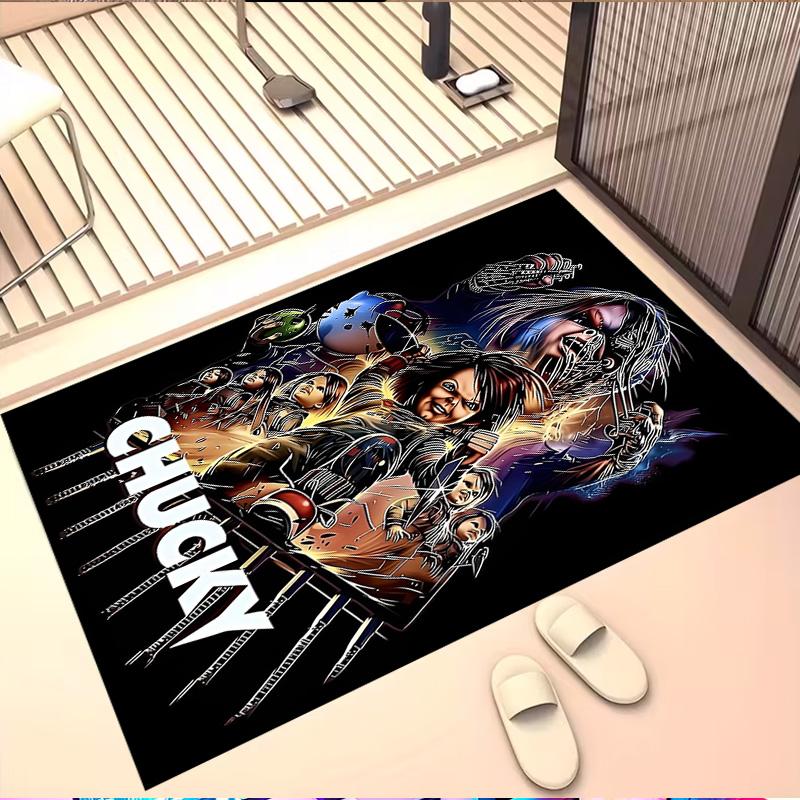 Bride of Chucky Print Rug, Washable Floor Carpet, For Entryway Dorm Laundry Room Office Study, Home Decor Birthday Christmas Gift