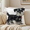 Miniature Schnauzer Pillow Cute Bearded Dog Cushion Cushion Cover Pillowcase Anti-Dustmite Living Room Sofa Decor Cushion Room