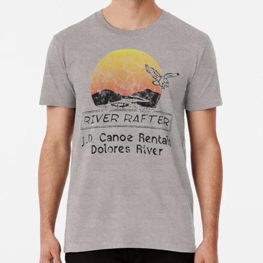 Dolores River Canoe Rentals Rafter Distressed S to 5XL Made in the USA T-Shirt 3XL