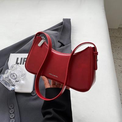 Koreanische kleine Unterarmtaschen für Damen, modische Umhängetasche aus PU-Leder, fortschrittliche All-Match-Handtaschen und Geldbörsen