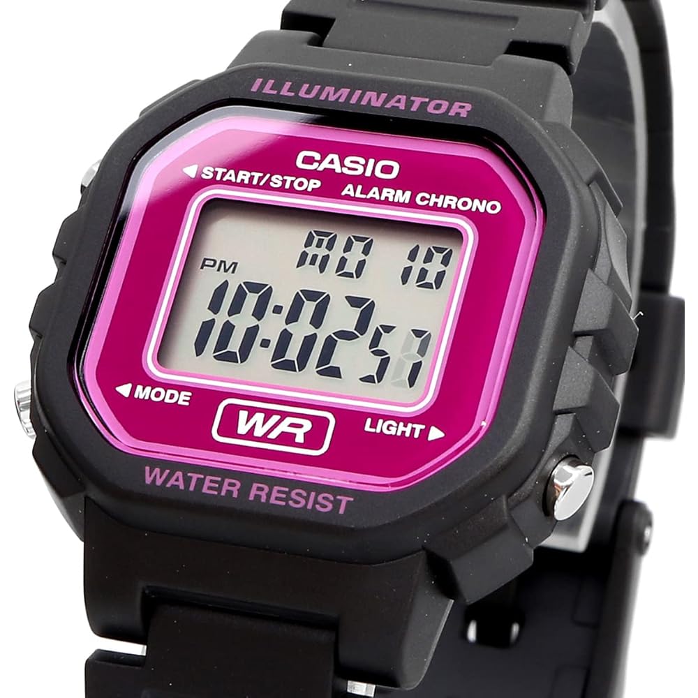 Casio LA-20WH-4A Digital Watch Black Pink for Women Girls Kids Fashion Style
