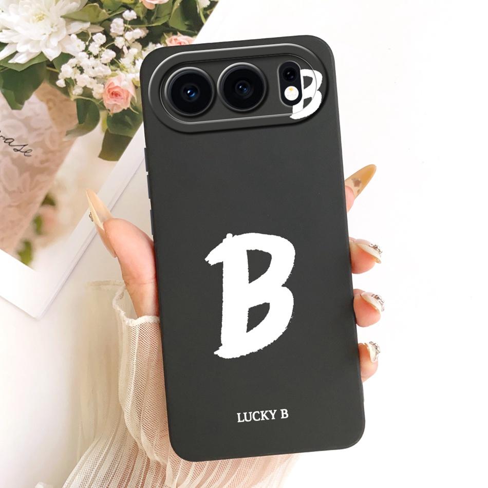 For Honor 500 5G Lucky Initial Letter Phone Case For Honor 500 MEY-AN00 Soft Silicone Shockproof Cases Bumpers
