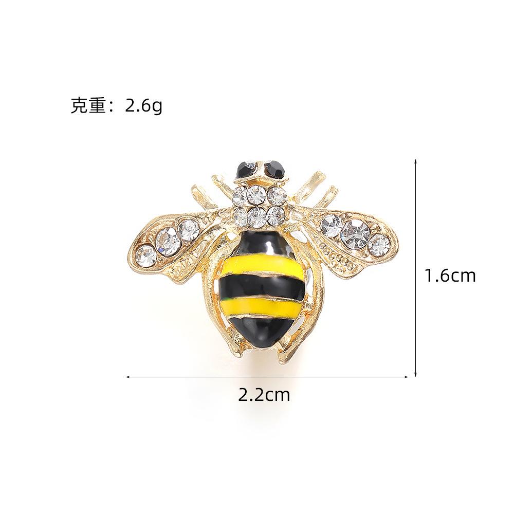 Корейская милая персонализированная брошь-пчелка с бриллиантами, аксессуар для воротника, антибликовая булавка для костюма