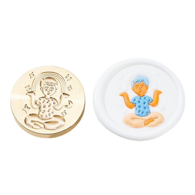 Серия Йога Печать сургучом Печать сургучом в форме сердца для приглашений Скрапбукинг Конверты Открытки Подарки Письма Украшения