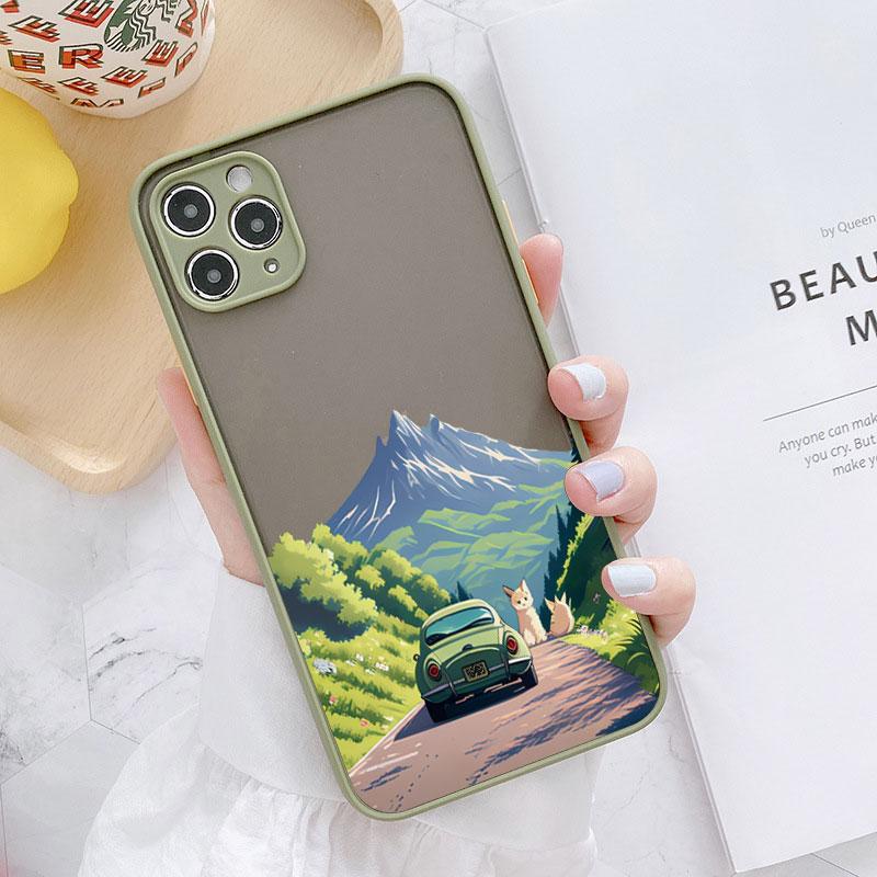 Phone Case For iPhone 16 11 12 13 15 14 Pro Max Mini 7 8 Plus SE20 X XR XS Cover Travel Mountain Scenery Shockproof Shells Funda