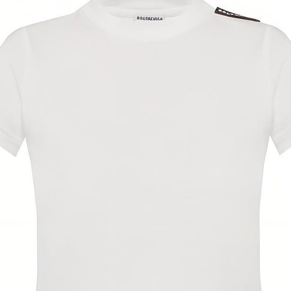 Balenciaga T Shirts Women's White Crew Neck Moderate 571213TEVB69044