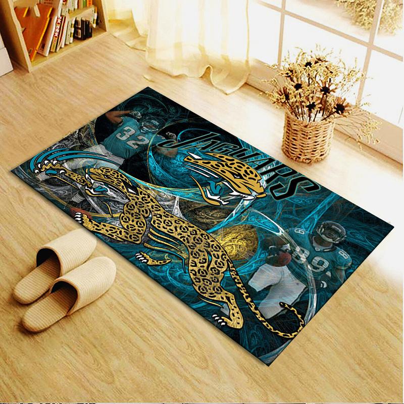 Tappeto Jacksonville Jaguars per Soggiorno Camera da Letto Casa Decorazione Divano, Tappetino Antiscivolo per Giochi Bambini