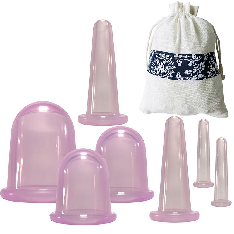 7Pcs Silicone Vacuum Massage Suction Cups Body Pain Relief Cupping Therapy Kit