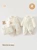 Autumn/Winter Baby Girl Cotton Jumpsuit - Thick, Warm Newborn Romper