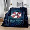 Biochemical Umbrella Printed Blanket Kids Warm Blanket Flannel Soft and Comfortable Blanket Home Travel Bedding Gift