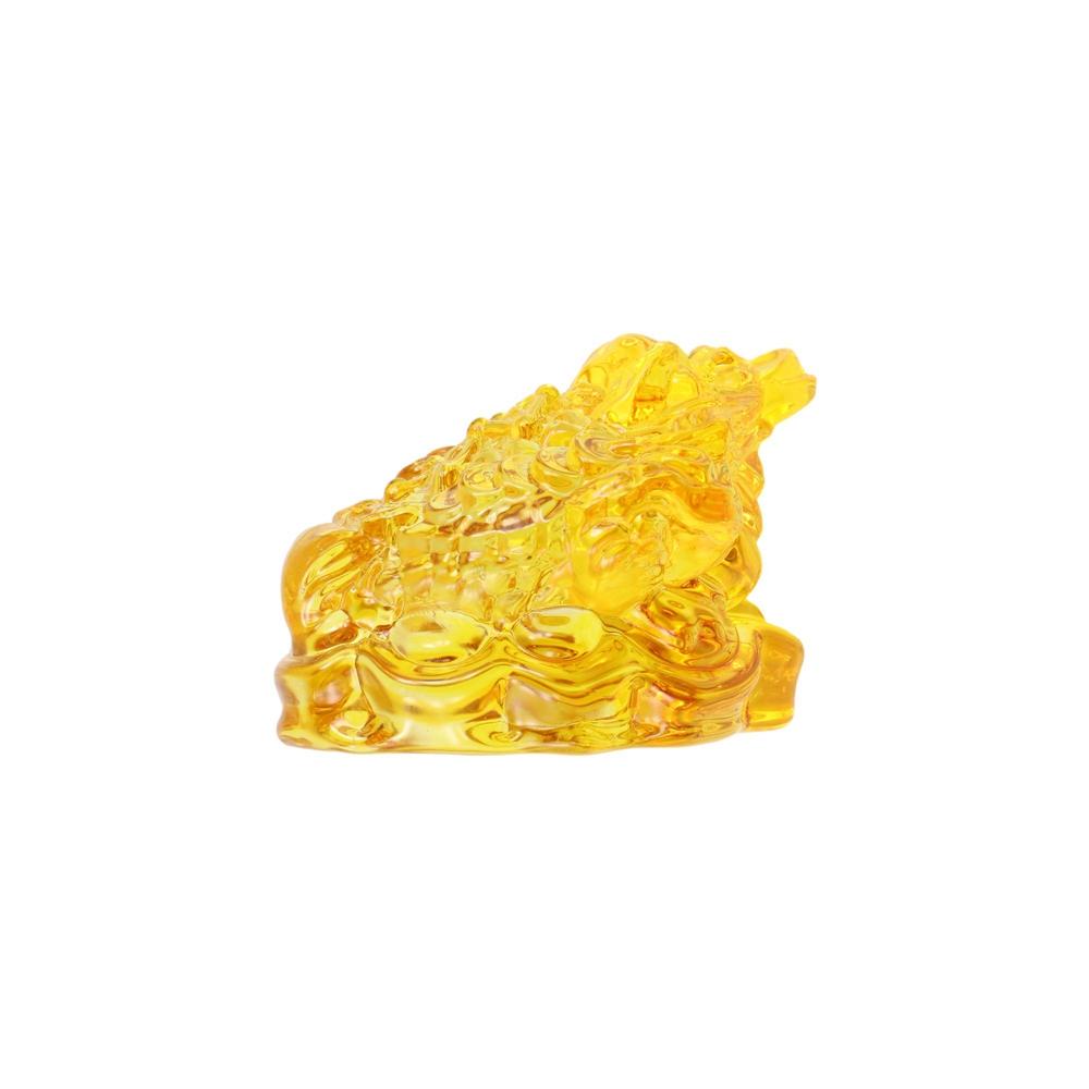 Crafts Office Decoration Golden Toad Ornament Crystal Golden Toad Feng Shui Toad Tabletop Ornaments