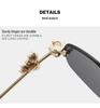 Jennie's Rimless Silver Polygonal Diamond-Studded Sunglasses - Pure Desire & Luxurious Lightness