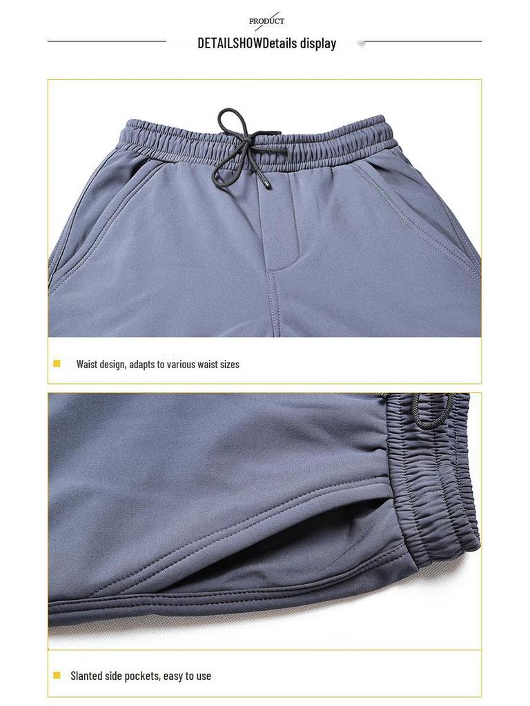 Men's Autumn/Winter Loose Overalls: Trendy, Plus-Size, Velvet-Lined, Thickened Casual Sports Pants