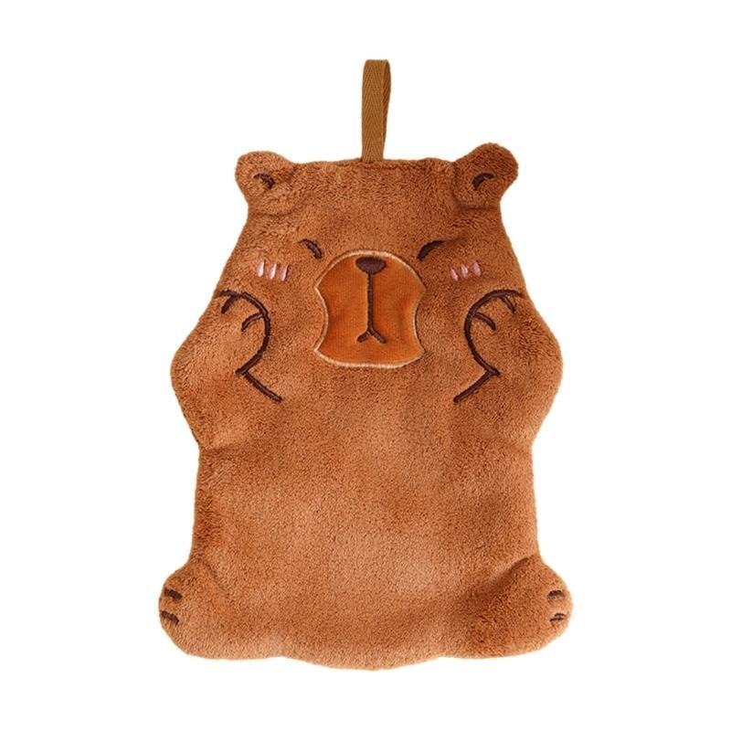 Capybara Patterned Children's Hand Towels Microfiber Absorbent Quick Drying Hanging Washcloths