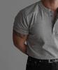 Baulopeulodeogteu Panel Henley Neck T-Shirt [Gray]