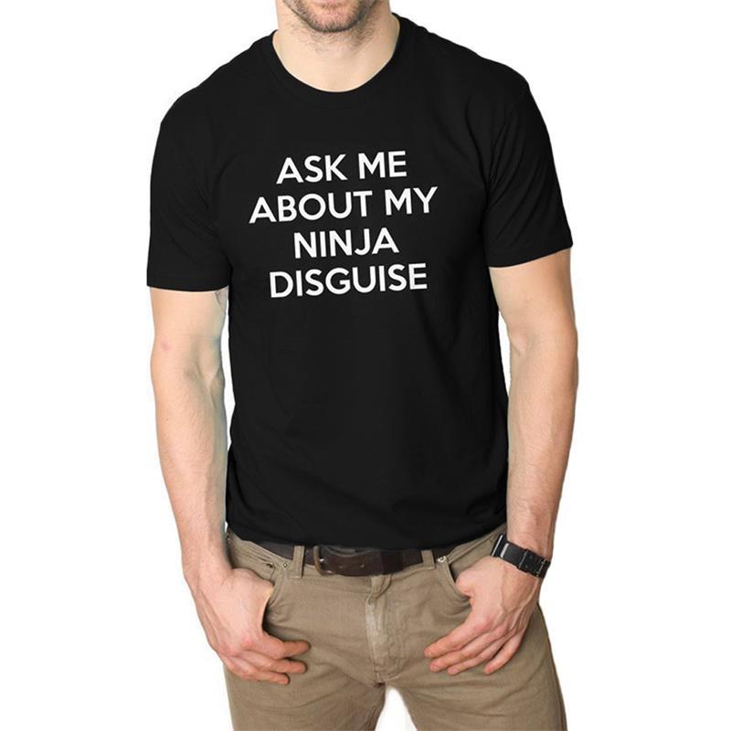 Drop Shipping bana sor hakkında benim Ninja Disguise Flip T Shirt komik kostüm g