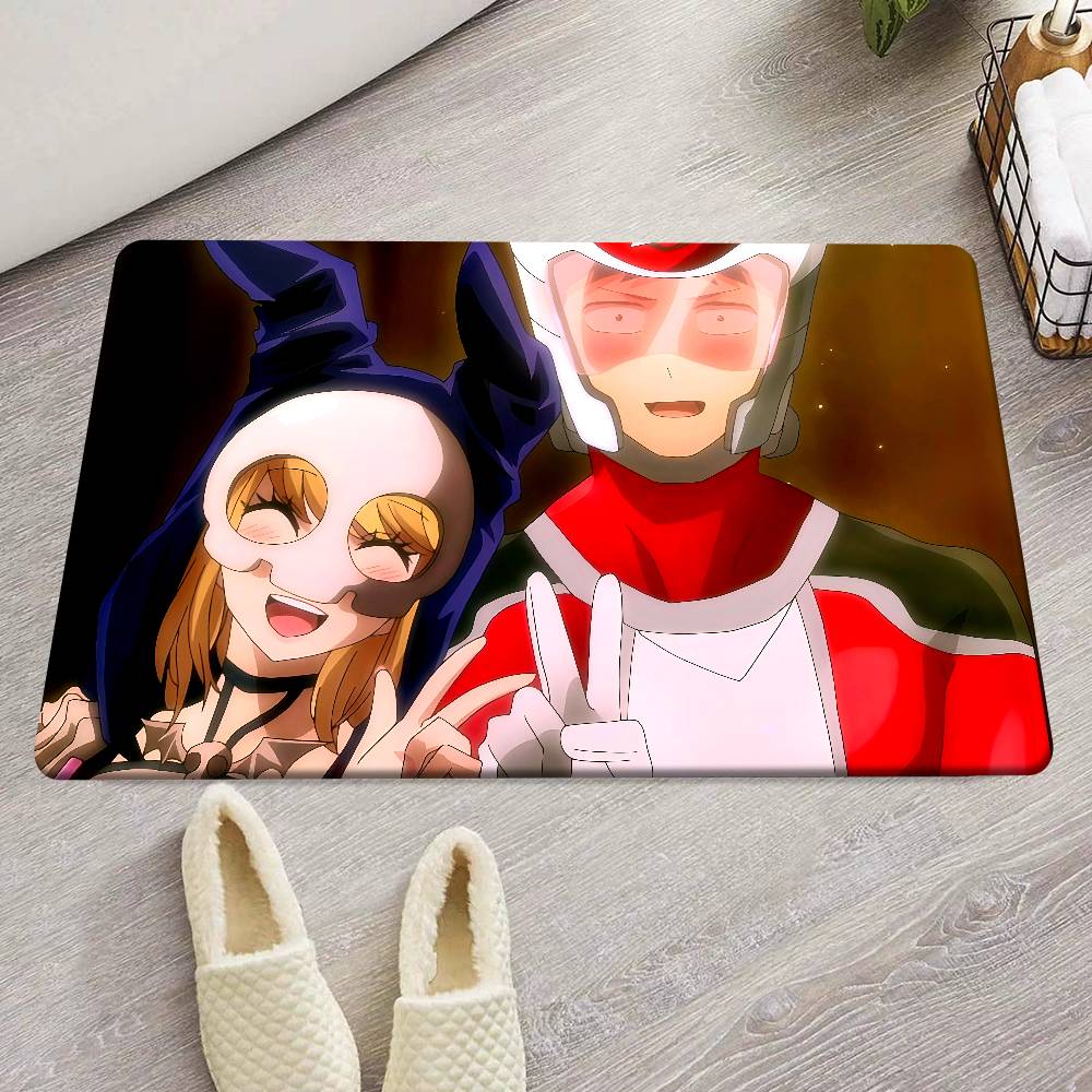 K-Koi W-Wa Sekai Seifuku No Ato Felpudo Rectangular Antideslizante para Hogar Suave Alfombrilla de Baño Puerta Delantera Interior Exterior Alfombrilla Decorativa para Hotel