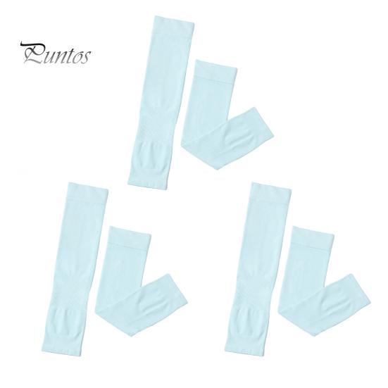 

3 пары нарукавников для льда, высокоэластичные, удобные, дышащие, универсальные, однотонные, с защитой от ультрафиолета синий