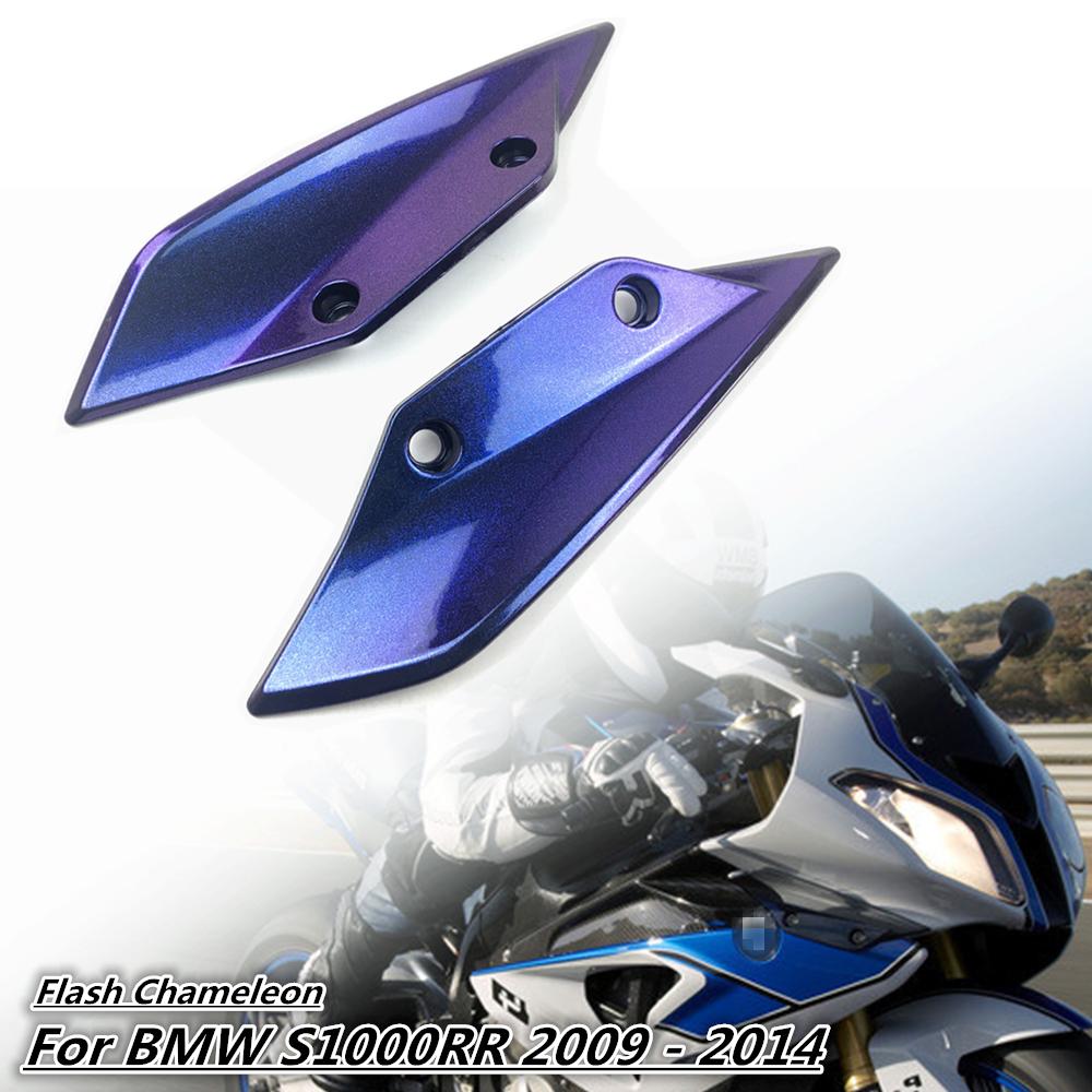 For BMW S1000RR 2009 2010 2011 2012 2013 2014 Front Aerodynamic Winglets Windshield Fairing Wing Cover Panel  S1000
