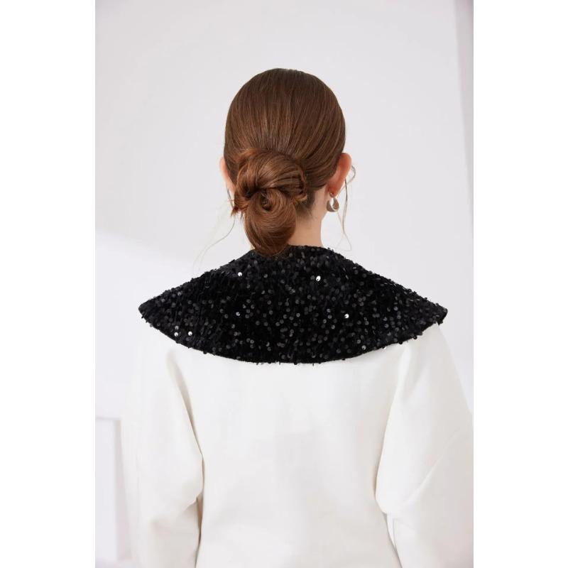 Many Style Shinny Shirt Detachable Collar for Womens Fake Collar Shawl Fashion Shoulder Wraps False Detachable Shirt Collar